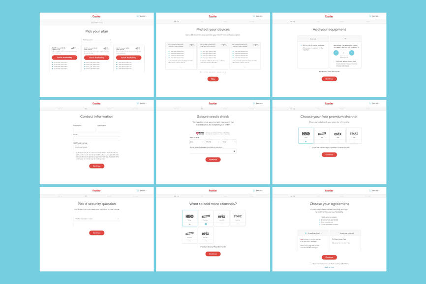 Frontier - Service Cart UX