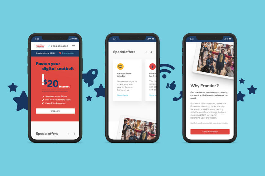 Frontier - Mobile Website Re-design